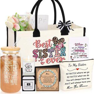 Sister Gifts Basket Set of 6 Canvas Cotton Home Decorations